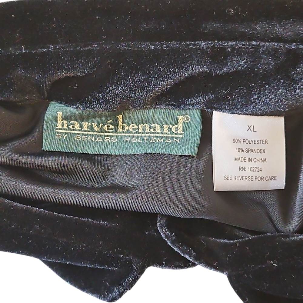 Harve Benard Black Velvet Blouse - Picture 4 of 4